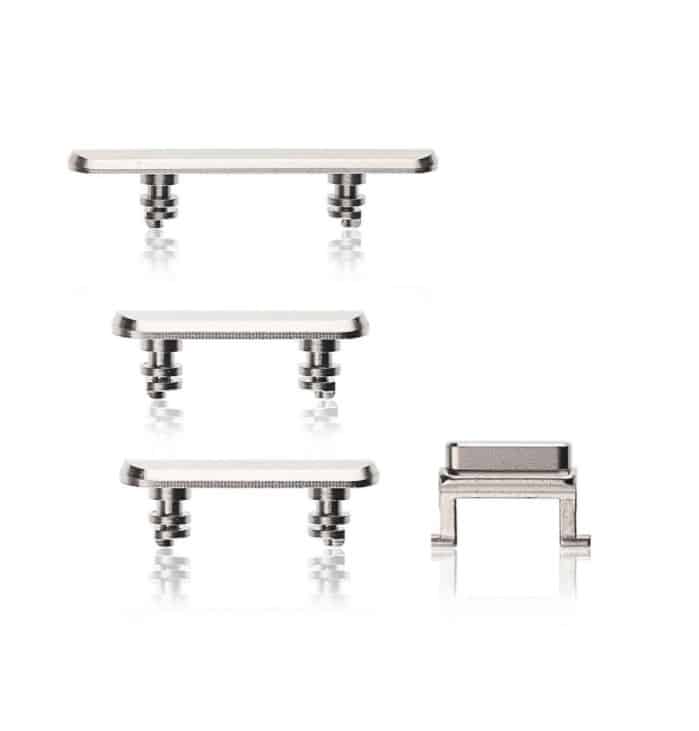 Hard Buttons (Power/Volume/Switch) Compatible For iPhone X (Silver)