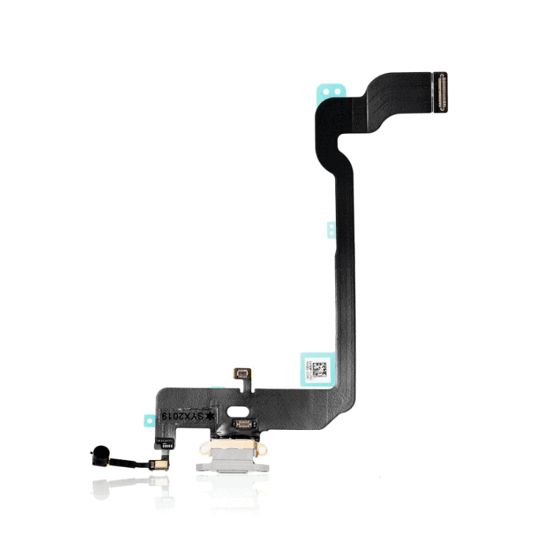 Charging Port Flex Cable Compatible For iPhone XS (Premium) (Silver)