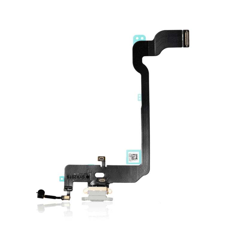 Charging Port Flex Cable Compatible For iPhone XS (Aftermarket Quality) (Silver)