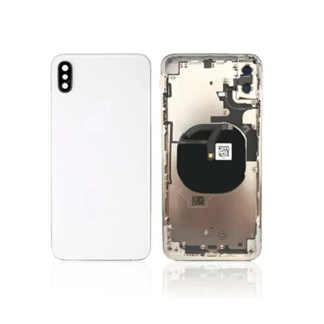 Back Housing W/ Small Components Pre-Installed Compatible For iPhone XS Max (Silver)