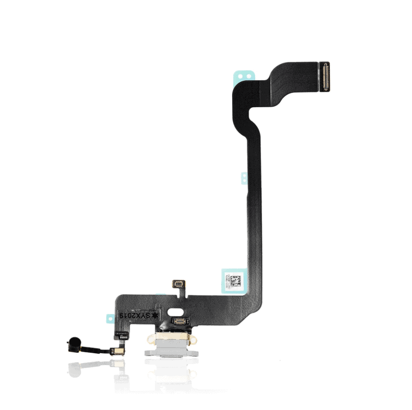 Charging Port Flex Cable Compatible For iPhone XS Max (Premium) (Silver)