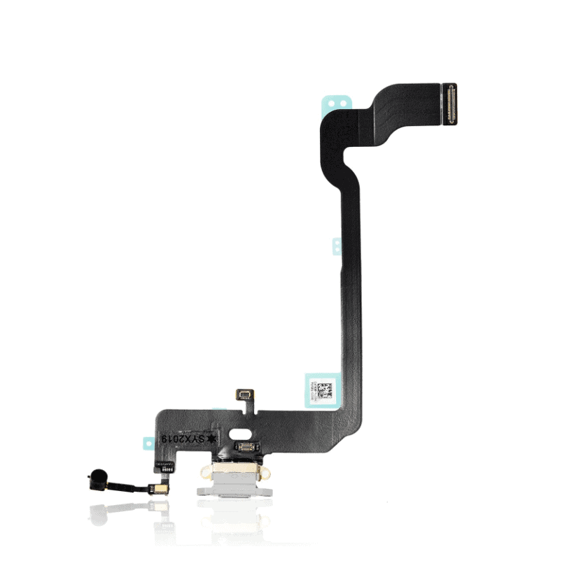 Charging Port Flex Cable Compatible For iPhone XS Max (Aftermarket Quality) (Silver)