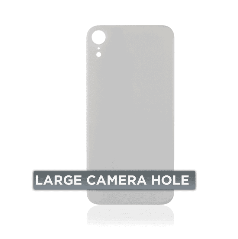 Back Glass Compatible For iPhone XR (Large Camera Hole) (Silver)