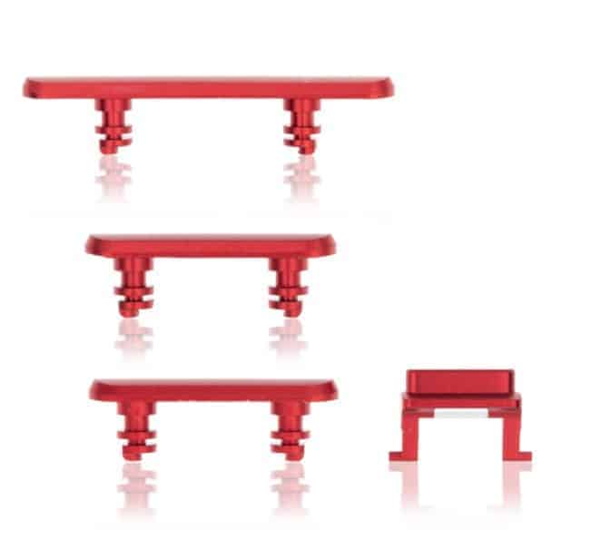 Hard Buttons (Power/Volume/Switch) Compatible For iPhone XR (Red)