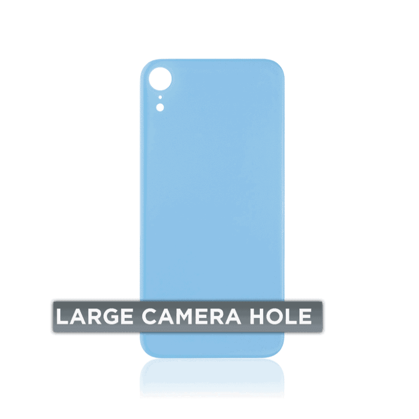 Back Glass Compatible For iPhone XR (Large Camera Hole) (Blue)