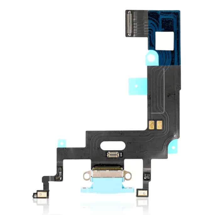 Charging Port Flex Cable Compatible For iPhone XR (Premium) (Blue)
