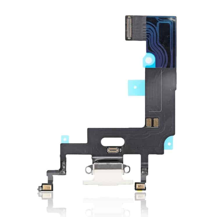 Charging Port Flex Cable Compatible For iPhone XR (Premium) (White)