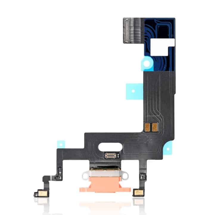 Charging Port Flex Cable Compatible For iPhone XR (Premium) (Coral)