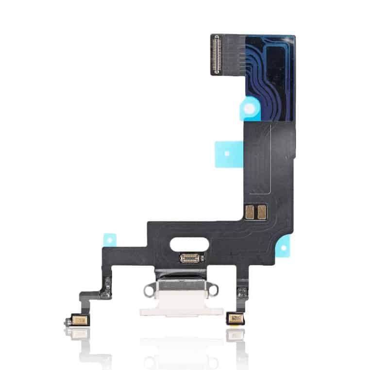 Charging Port Flex Cable Compatible For iPhone XR (Aftermarket Quality) (White)