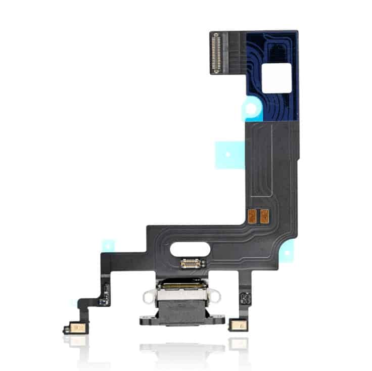 Charging Port Flex Cable Compatible For iPhone XR (Aftermarket Quality) (Black)