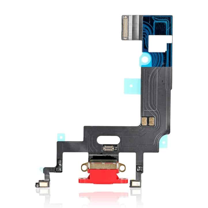 Charging Port Flex Cable Compatible For iPhone XR (Aftermarket Quality) (Red)