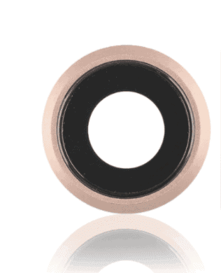 Back Camera Lens With Bracket Compatible For iPhone 8 (Gold) (Real Sapphire L Premium Quality)