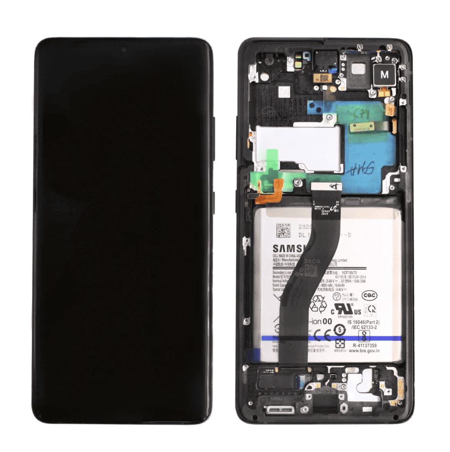 Galaxy S21 Ultra Phantom Black OLED (including Battery) Touchscreen - SM-G998B / GH82-24591A / GH82-24589A GH82-24925A / GH82-24590A (Service Pack)