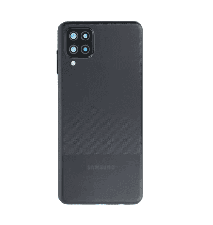 Back Cover With Camera Lens for Galaxy A12 (Black)