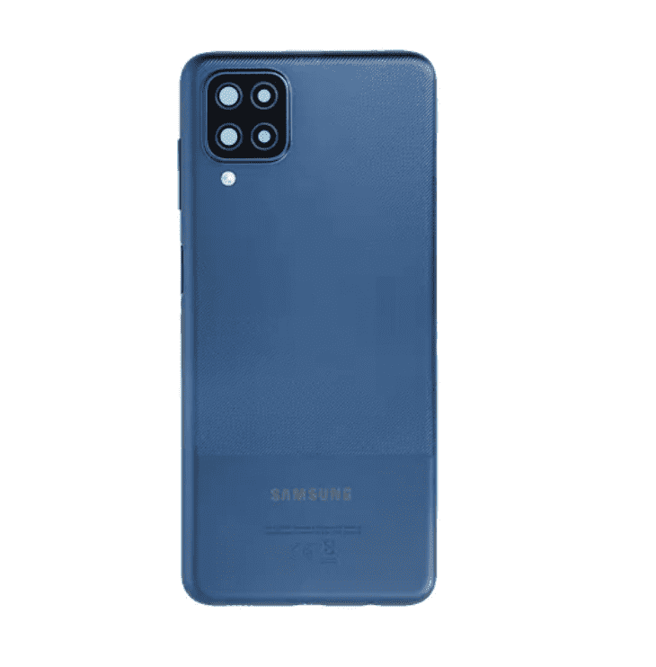 Back Cover With Camera Lens for Galaxy A12 (Blue)