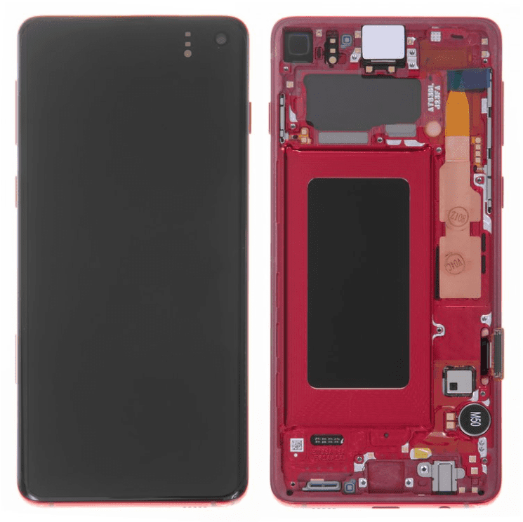 Galaxy S10 Red OLED Touchscreen - SM-G973F / GH82-18850H / GH82-18835H (Service Pack)