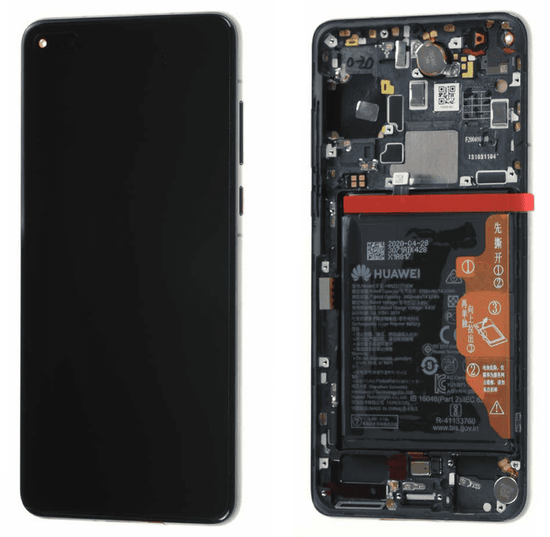 LCD Touchscreen – Black, Huawei P40 / 02353MFA (Service Pack)
