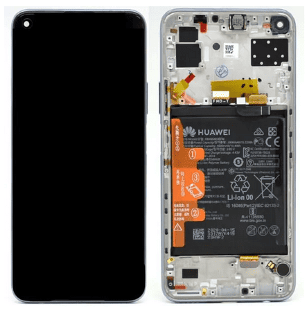 LCD Touchscreen – Silver, Huawei P40 Lite 5G / 02353SUQ (Refurbished)