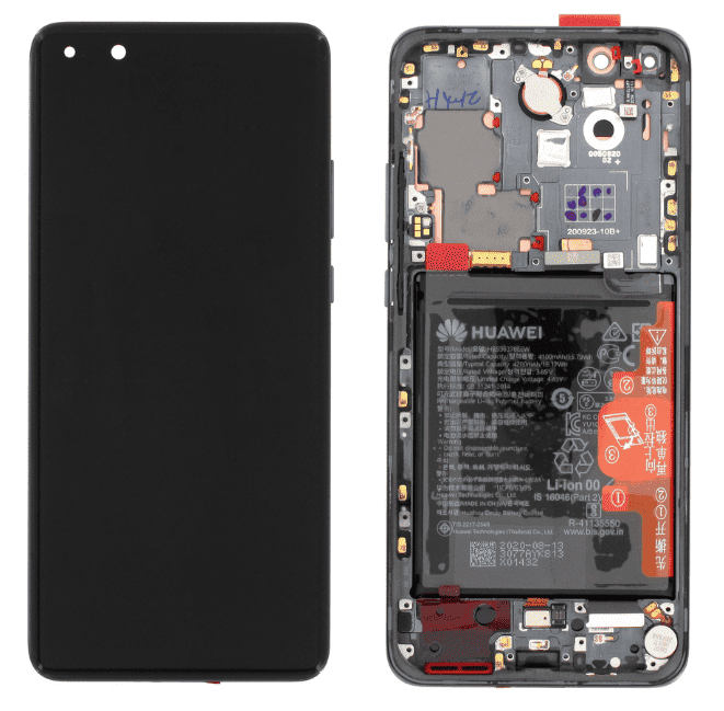 LCD Touchscreen – Black, Huawei P40 Pro / 02353PJG (Service Pack)