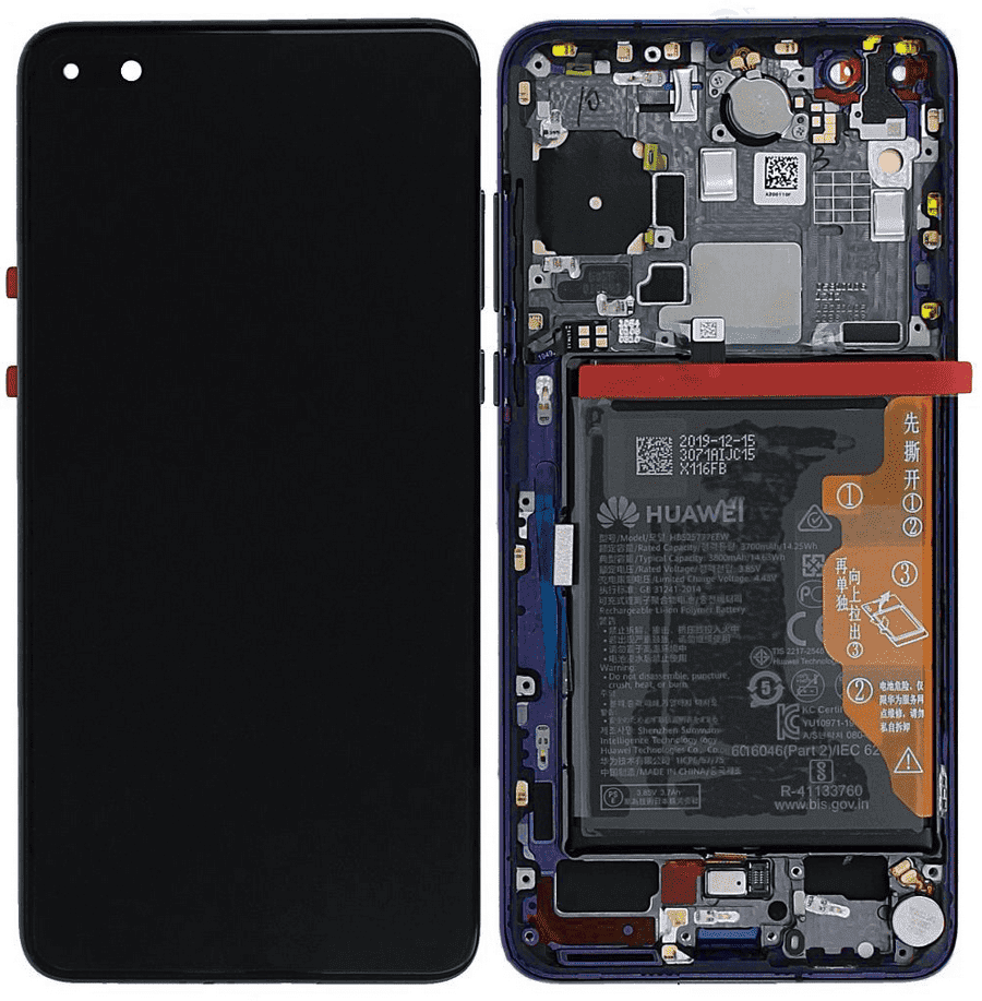 LCD Touchscreen – Blue, Huawei P40 Pro / 02353PJJ (Refurbished)