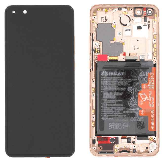 LCD Touchscreen – Gold, Huawei P40 Pro / 02353PJL (Refurbished)