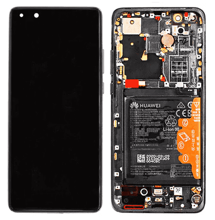 LCD Touchscreen – Black, Huawei P40 Pro Plus / 02353RVJ (Service Pack)