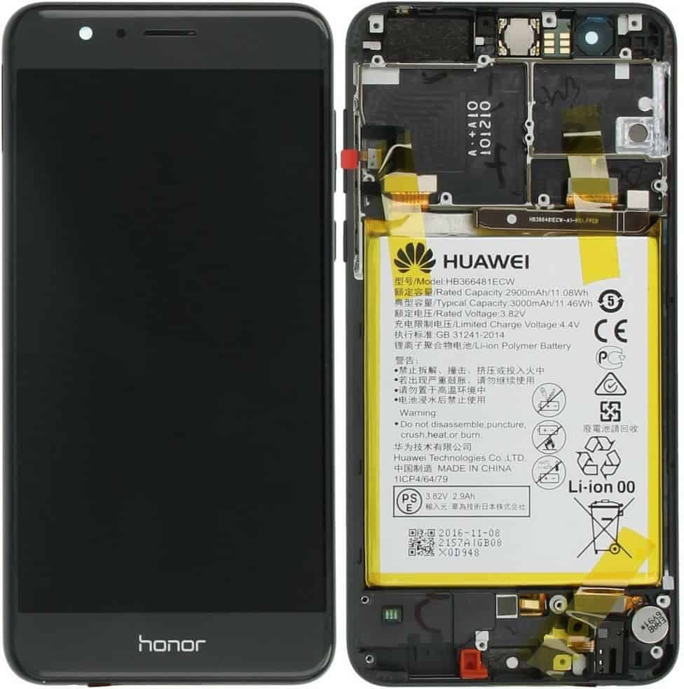 LCD Touchscreen – Black, Huawei Honor 8 / 02350VAS (Refurbished)
