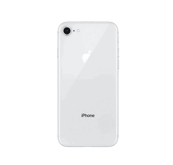 Back Glass Compatible For iPhone 8 (Large Camera Hole) (Silver)