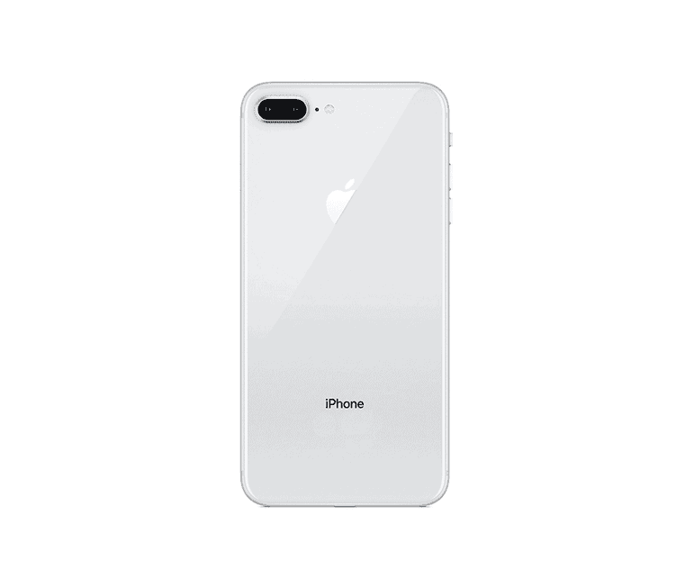 Back Glass Compatible For iPhone 8 Plus (Large Camera Hole) (Silver)