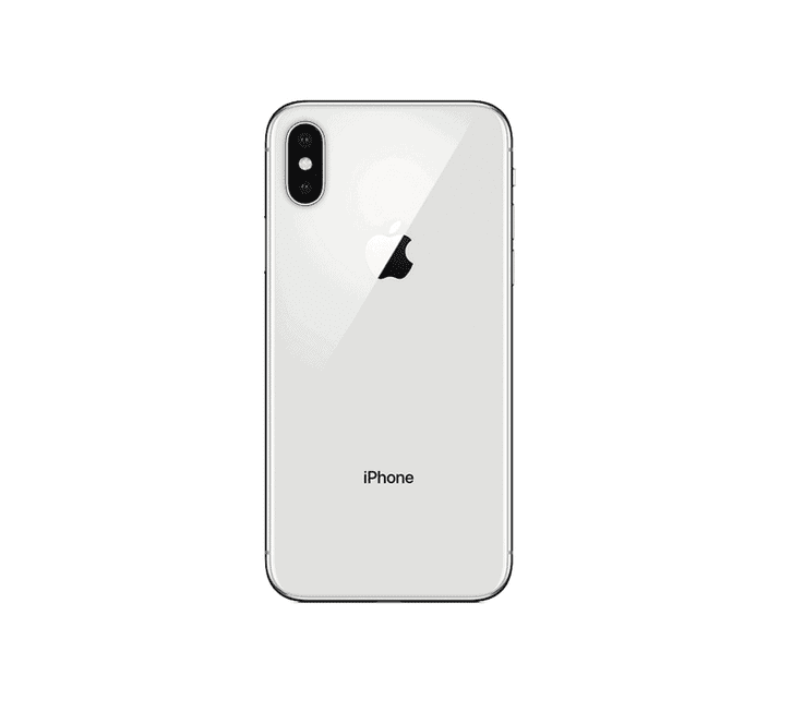Back Glass Compatible For iPhone X (Large Camera Hole) (Silver)