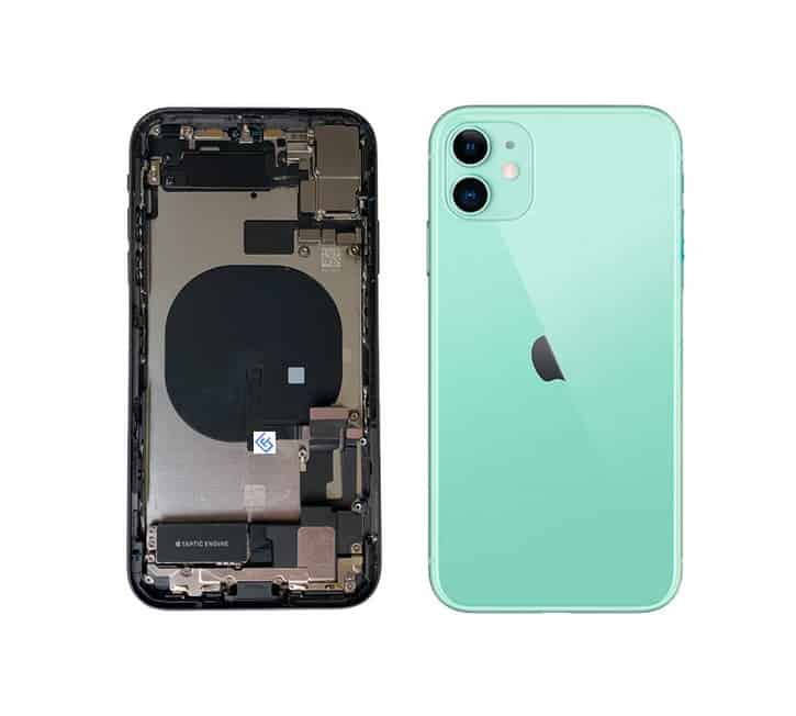 Back Housing W/ Small Components Pre-Installed Compatible For iPhone 11 (Green)