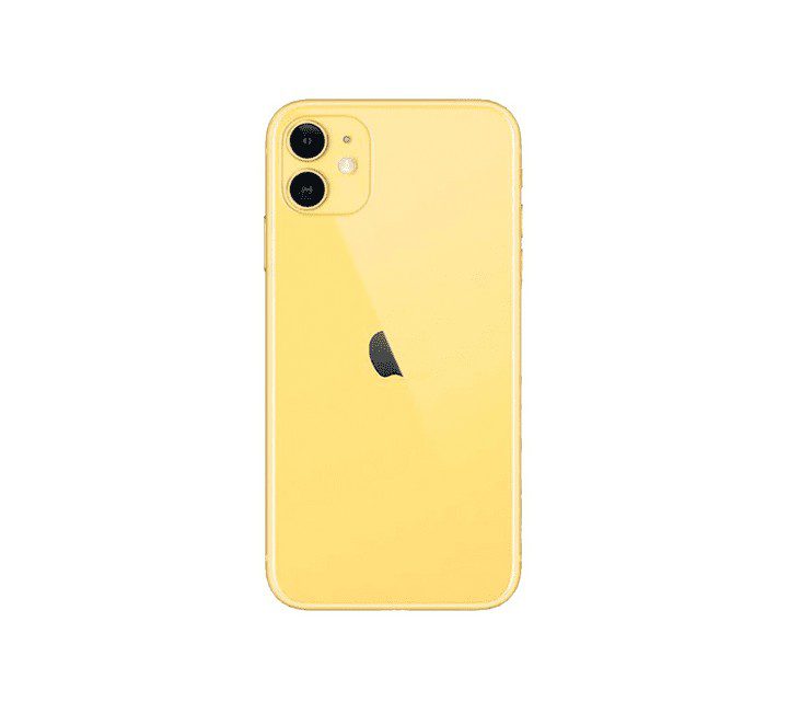 Back Glass Compatible For iPhone 11 (Large Camera Hole) (Yellow)