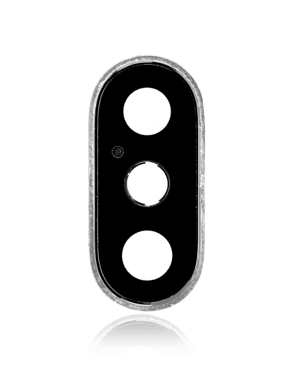 Back Camera Lens With Bracket Compatible For iPhone XS / Xs Max (Silver) (Real Sapphire L Premium Quality)