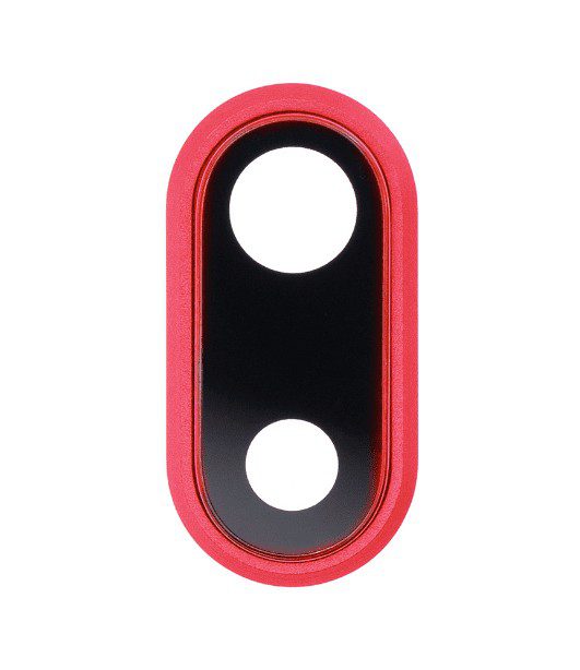 Back Camera Lens With Bracket Compatible For iPhone 8 Plus (Red) (Real Sapphire L Premium Quality)