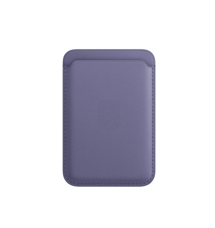 Magnetic Leather Wallet with MagSafe - Purple