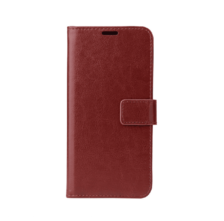 Leather Wallet Case for iPhone 13 - Brown