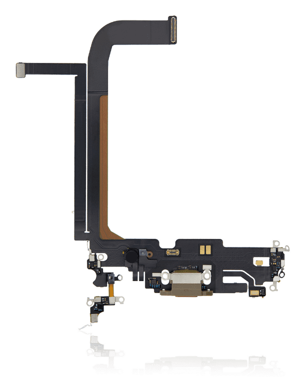 Charging Port Cable Compatible for iPhone 13 Pro Max (Gold)