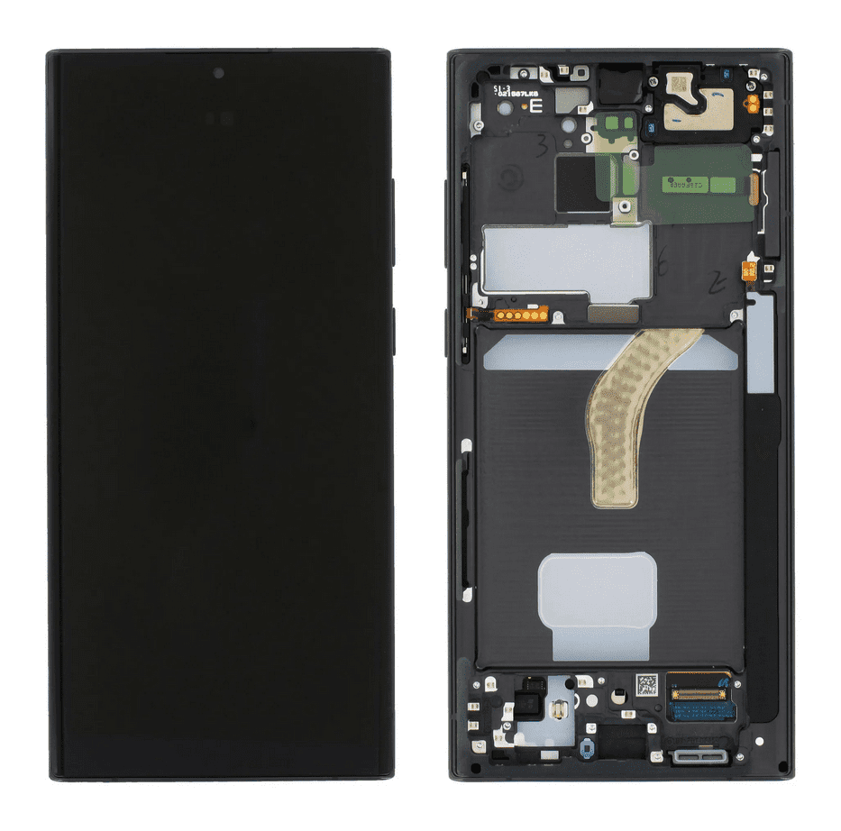 Galaxy S22 Ultra Grey OLED Touchscreen - SM-G908B / GH82-27488E / GH82-27489E (Service Pack)