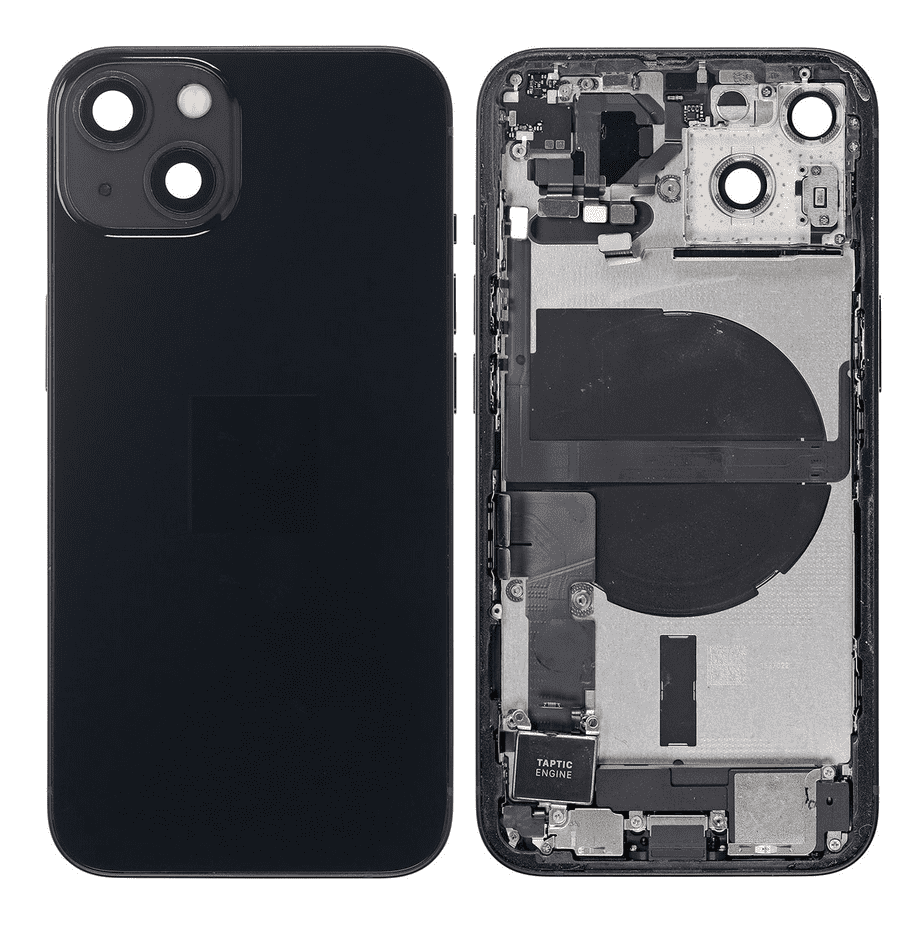 Back Housing W/Small Component Pre-installed for iPhone 13 (Midgnight)