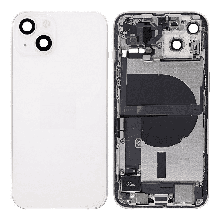 Back Housing W/Small Component Pre-installed for iPhone 13 (Starlight)