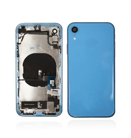 Back Housing W/ Small Components Pre-Installed Compatible For iPhone XR (Blue)