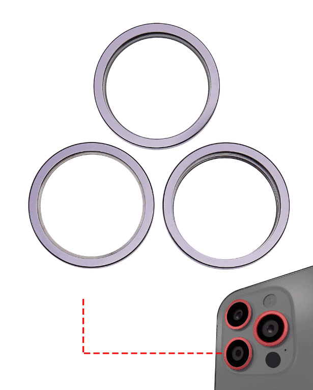 Back Camera Bezel Ring Only Compatible For iPhone 14 Pro / 14 Pro Max (Deep Purple)
