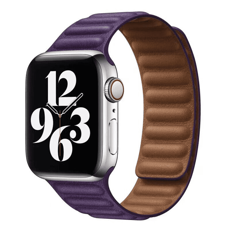 Leather Band for Apple Watch (38/40/41mm) - Size S/M (220mm) - Purple