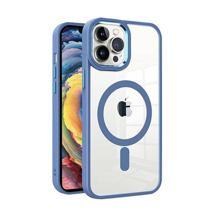 Blue Clear Case with Magsafe for iPhone 13 Pro Max