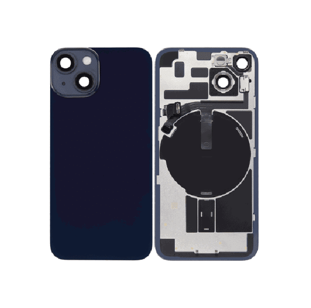 Back Glass + W/Small Component Pre-installed for iPhone 14 Plus (Midnight)
