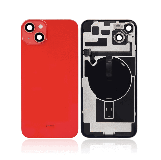Back Glass + W/Small Component Pre-installed for iPhone 14 Plus (Red)