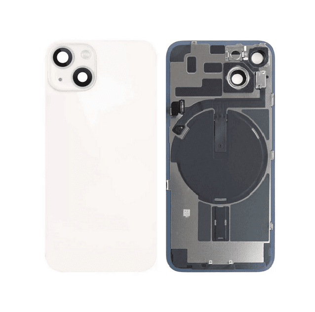 Back Glass + W/Small Component Pre-installed for iPhone 14 Plus (Starlight)