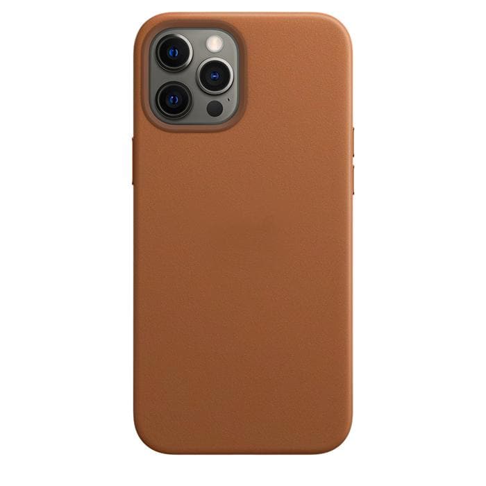 Genuine Leather Case with MagSafe for iPhone 13 - Brown