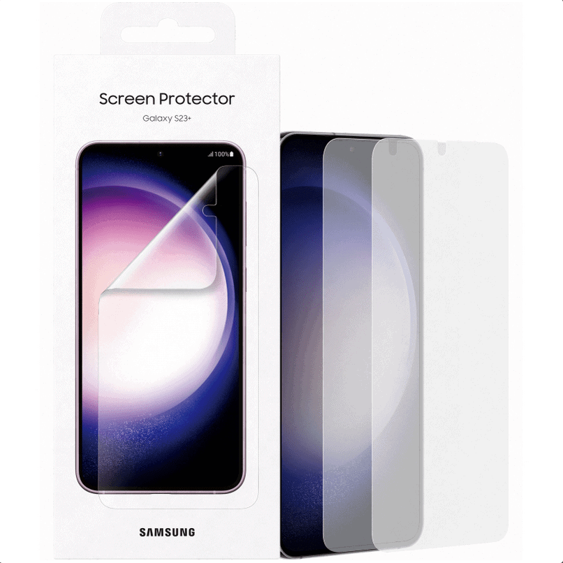 Plastic Screen Protector for Samsung Galaxy S23 Plus Full Glue Transparent EF-US916CTEGWW (Retail Pack)
