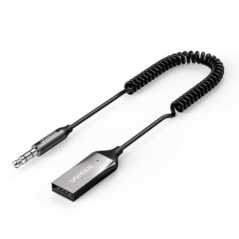 UGREEN Bluetooth Car Receiver Aux with Mic - Space Gray